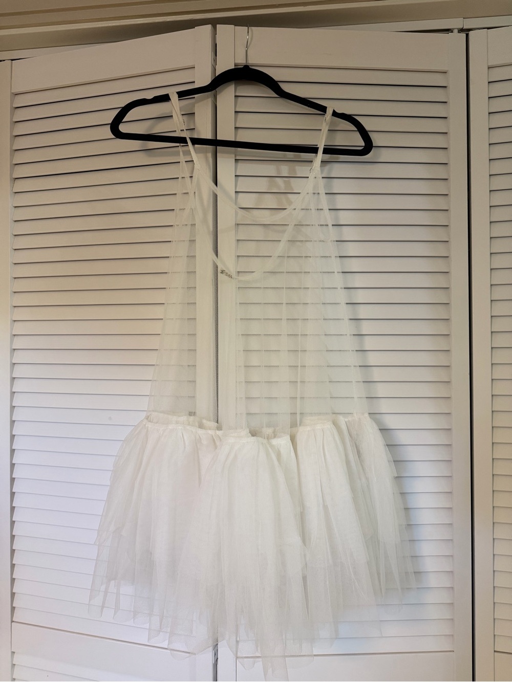 Free People White Tulle Mini Dress